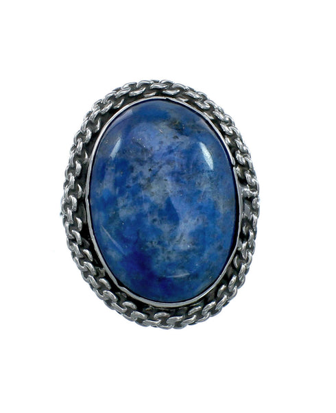 Denim Lapis Navajo Sterling Silver Ring Size 7-1/4 NN20193